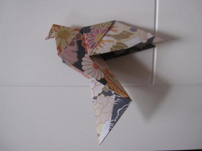 Colombe papier traditionnel origami